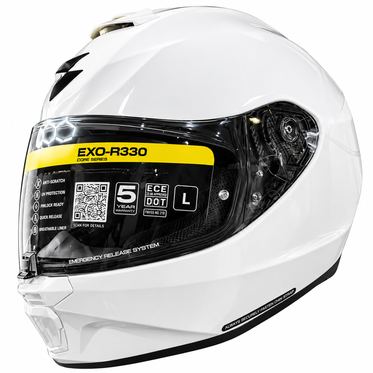 CASCO SCORPION EXO-R330 CORE SERIES – GLOSS WHITE